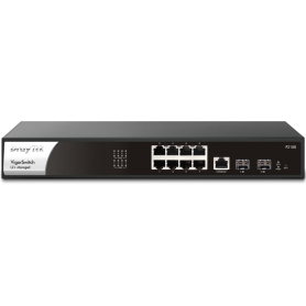 Switch Draytek Gigabit PoE+ VigorSwitch P2100 - Gestão Layer 2+ - 8 Portas Giga PoE+ RJ-45 + 2 portas Giga SFP (DT-VSP2100)