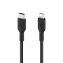 Belkin BOOST CHARGE - Cabo Lightning - 24 pin USB-C macho para Lightning macho - 1 m - preto - Fornecimento de energia USB (18W)