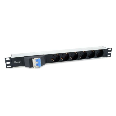 Equip 6-Outlet German Power Distribution Unit with Circuit Breaker - 333312
