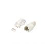 Equip RJ45 Connector UTP Cat.6 with insert bar & boot, grey, set of 100pcs - 121175