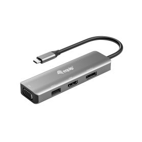 Equip USB-C to HDMI DisplayPort VGA  USB Adapter - 133485