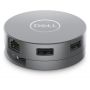 Dell 6-in-1 Multiport Adapter DA305 - Estação de engate - USB-C - HDMI, DP, USB-C - GigE