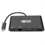 Eaton USB-C Multiport Adapter - 4K HDMI, VGA, USB-A, GbE, HDCP, Black - U444-06N-HV4GUB