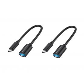 Conceptronic ABBY11B USB-C to USB-A OTG Adapter 2-Pack, 20cm  -