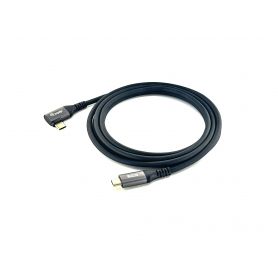 Equip USB 2.0 C to C  90° angled Cable, M M, 2.0m, 100W with Emark   - 128892