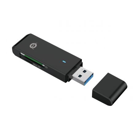 Conceptronic 2-in-1 USB 3.0 Card Reader, SD SDHC SDXC, Micro SD T-Flash  - BIAN02B