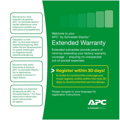 APC Service Pack +3 Year Warranty Extension para o modelo SURT20KRMXLI - WBEXTWAR3YR-SP-08
