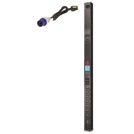APC Rack PDU 2G, Switched, ZeroU, 16A, 230V, (7) C13 & (1) C19, IEC309 Cord - AP8958EU3