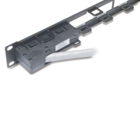 APC Data Distribution 1U Panel, Holds 4 each Data Distribution Cables for a Total of 24 Ports - AR8451