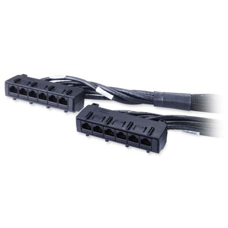 APC Data Distribution Cable, CAT6 UTP CMR 6XRJ-45 Black, 50FT (15.2M) - DDCC6-050