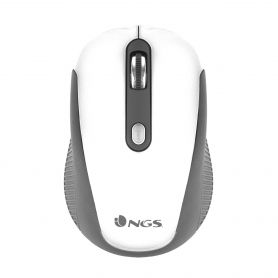 NGS 2.4GhZ Wireless Optical Mouse Nano Receiver - 800/1600 DPI - Branco - WHITEHAZE