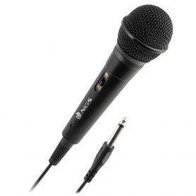 NGS Vocal Microphone - 3 metros de comprimento, Jack 6.3 mm, botão on/off - SINGERFIRE