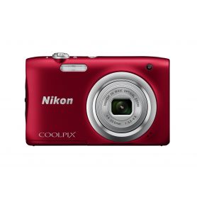 Nikon Coolpix A100 RED + Estojo + Selfie stick - 20,1Mp CCD - w5x - 2,7'' HD - 999A100R1
