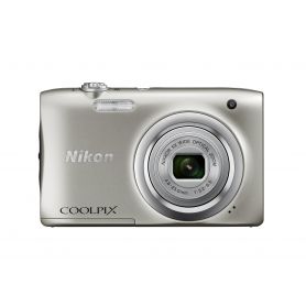 Nikon Coolpix A100 SILVER + Estojo + Selfie stick - 20,1Mp CCD - w5x - 2,7'' HD - 999A100S1