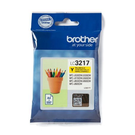 Brother Tinteiro amarelo, duração estimada até 550 páginas (segundo ISO IEC 24711) - LC3217Y