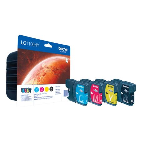 PACK 4 TINTEIROS BROTHER LC1100HYVALBP A.C.