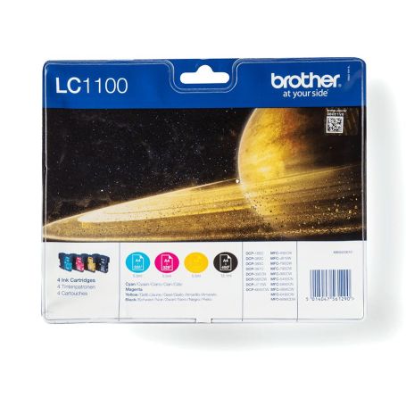 Brother Pack Económico preto Cian magenta e amarelo. para MFC-6490CW - LC1100VALBP