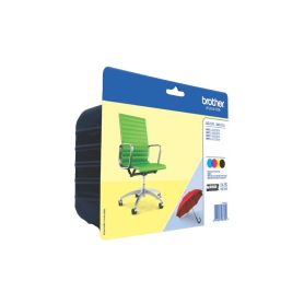 Brother Pack cartuchos de tinta preto cian magenta e amarelo super longa duração, 2.400 págs. A4 - LC229XLVALBP