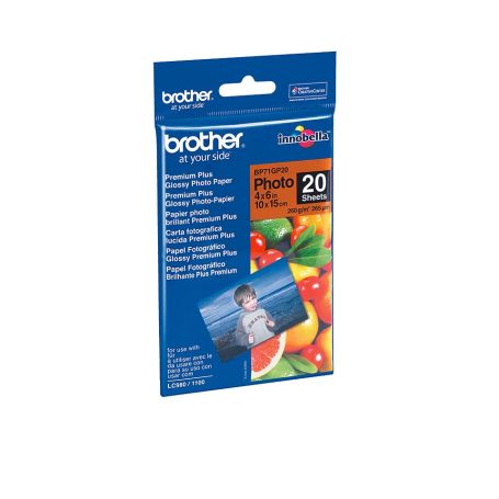 Brother Papel ''Glossy'' 10x15. 20 folhas. p  130  145  330  350  240  440  465  540  560  660  750  770  3360  5460  845  885