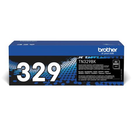 Brother Toner preto mega capacidade, duração 6.000 Pág., para HLL8350CDWT - TN-329BK
