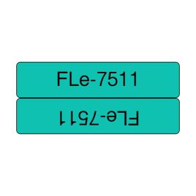 Brother Fita de etiquetas bandeira - Texto preto sobre fundo verde - Largura. 21 mm - Comprimento. 45 mm  - FLE7511