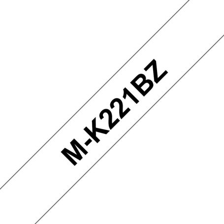 Brother Fita M não Laminada de 9 mm - Branco  Preto. para P-Touch 55,65 85 110 - M-K221BZ