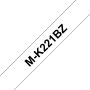 Brother Fita M não Laminada de 9 mm - Branco  Preto. para P-Touch 55,65 85 110 - M-K221BZ