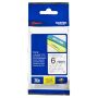Brother Fita Laminada 6mm - Transparente Preta, para P-Touch - TZE-111