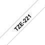 Brother Fita Laminada de 9 mm - Branco Preto para P-Touch - TZE221