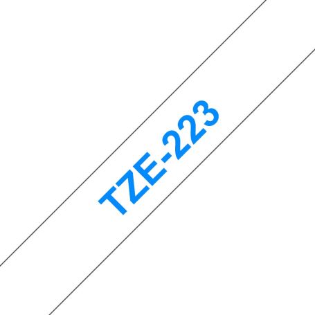 Brother Fita Laminada de 9 mm - Branco   Azul - p  P-Touch - TZE223