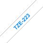 Brother Fita Laminada de 9 mm - Branco   Azul - p  P-Touch - TZE223