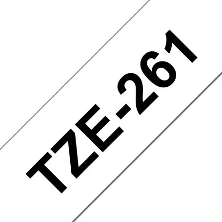 Brother Fita Laminada de 36 mm - Branco Preto, para P-Touch - TZE261