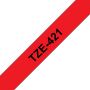 Brother Fita Laminada de 9 mm - Vermelho   Preto, para P-Touch - TZE421
