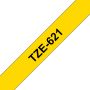 Brother Fita Laminada de 9 mm - Amarelo   Preto, para P-Touch  - TZE621