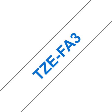 Brother Fita Têxtil - Comprimento 3m, largura 12 mm, Branco   Azul, para P-Touch - TZEFA3