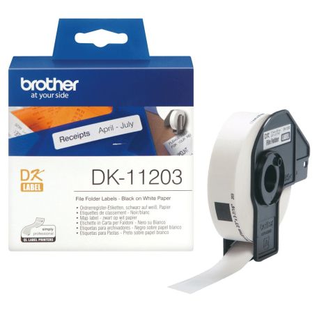 Brother 300 Etiquetas para pastas - Autocolante - tamanho 17 x 87 mm - DK11203