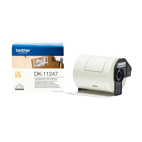 Brother Etiquetas pré cortadas para grandes envios (papel térmico) - 180 etiquetas brancas de 103 x 164 mm - DK11247