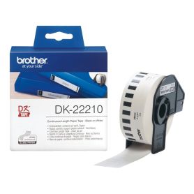 Brother Rolo de papel. contínuo autocolante (branco). Largura   Altura 29 mm - DK22210