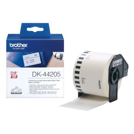 Brother Rolo de papel. contínuo removível (branco). Largura   Altura 62 mm - DK44205