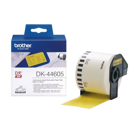 Brother Rolo de papel. contínuo removível (amarelo). Largura   Altura 62 mm - DK44605