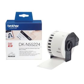 Brother Rolo de papel não autocolante para cartões de identificação - Largura 54mm. Comprimento 30.48 m - DKN55224