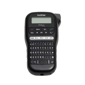 Brother PTH110 - Rotuladora eletrónica com desenho ergonómico com teclado QWERTY e visor LCD, Larguras de fitas. 3,5 6 9 12mm