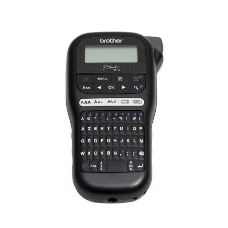 Brother PTH110 - Rotuladora eletrónica com desenho ergonómico com teclado QWERTY e visor LCD, Larguras de fitas. 3,5 6 9 12mm