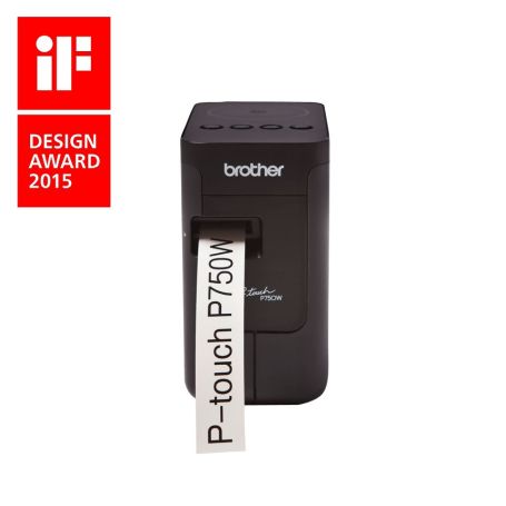 Brother P-TOUCH PT-P750W - Rotuladora. Fitas Tze de 3.5,6,9,12,18 e 24 mm, conectável ao PC, USB, Wifi, Wireles Direct e NFC