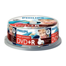 Philips DVD+R 4,7GB 16x Printable mate Cakebox (25 unidades) - DR4I6B25F