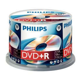 Philips DVD+R 4,7GB 16x Cakebox (50 unidades) - DR4S6B50F