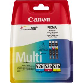 PACK TINTEIROS CANON CLI-526 C M Y 4541B012