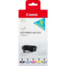 Canon PGI-9 PBK C M Y GY Multi Pack sem segurança - 1034B013