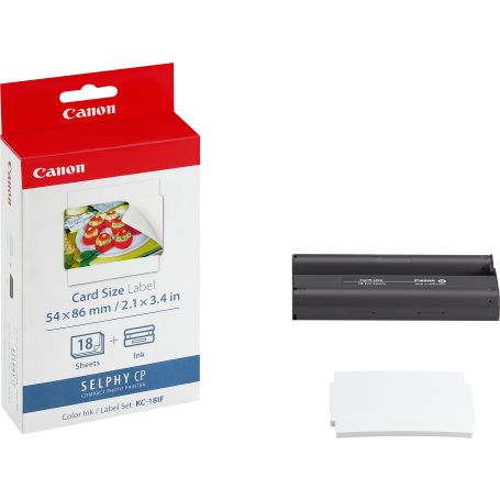 Canon KC-18IF 18 autocolantes de tamanho de cartão de crédito de 54 x 86 mm  - compativel com. CP780 790 800 810 - 7741A001AH