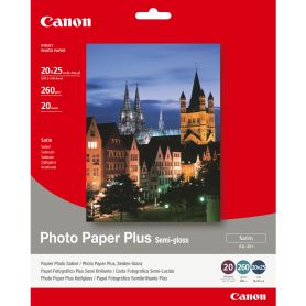Canon Photo Paper Plus Semi-gloss   20x25cm (8x10''), Cx. 20 Folhas, 260Grs. - 1686B018